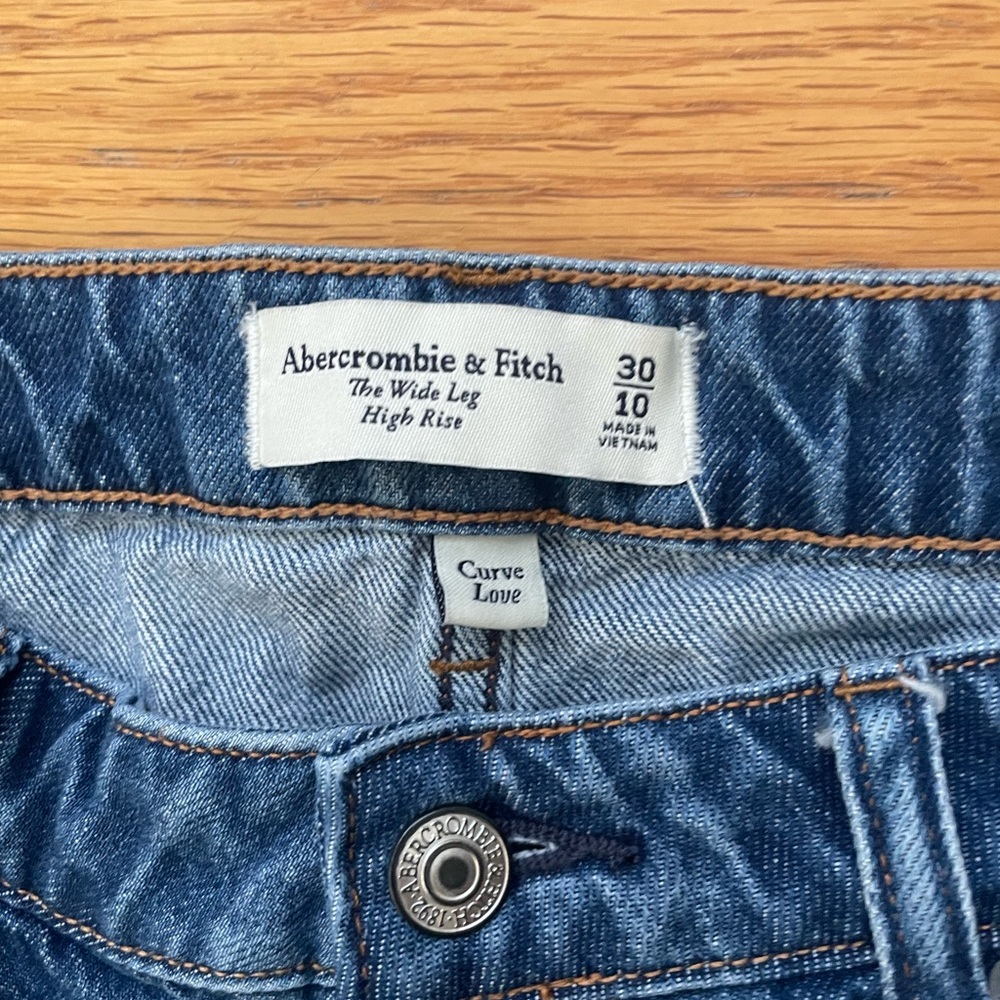 Abercrombie & Fitch Blue Wide Leg Jeans